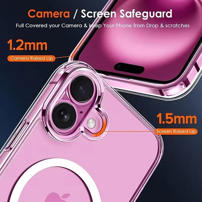 For iPhone 17 ProMax Transparent For Magsafe Magnetic Case for iPhone 17 16 15 14 13 12 11 X XR XS Max Pro Plus Shockproof Cover