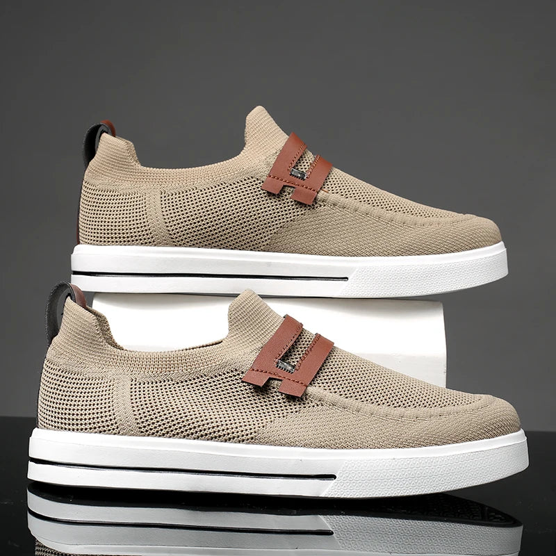 New Fashion Men Casual Shoes Lightweight Breathable Outdoor Walking Sports Shoes Driving Shoes Men Flat Canvas Shoes Large Size