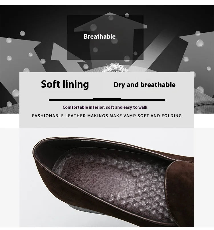 Loafers men Korean version of the trend British fringe men's shoes suede sanded bean shoes a slip-on small leather shoes