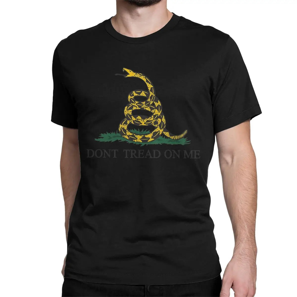Men Women T-Shirts Dont Tread On Me American Liberty Or Death Leisure Pure Cotton Tees  Gadsden Flag T Shirts Crewneck Clothes