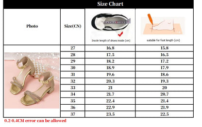 Children Summer Sequins High Heels Sandals Non-slip 2026 New Gold Princess Causal Girls Open-toe Sandals Fashion Kids Sandals