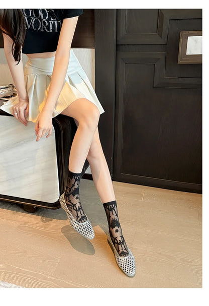 Kids'Casual Shoes Sandals Summer Princess Jelly Shoes Baotou Beach Shoes Soft soled Crystal Shoes New Style Size 35-40