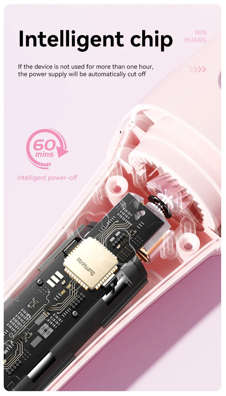 32mm Automatic Curling Iron with Negative Ion Ceramic Hair Care Buzzer Timer 4 Temperature Settings for Long Lasting Waves