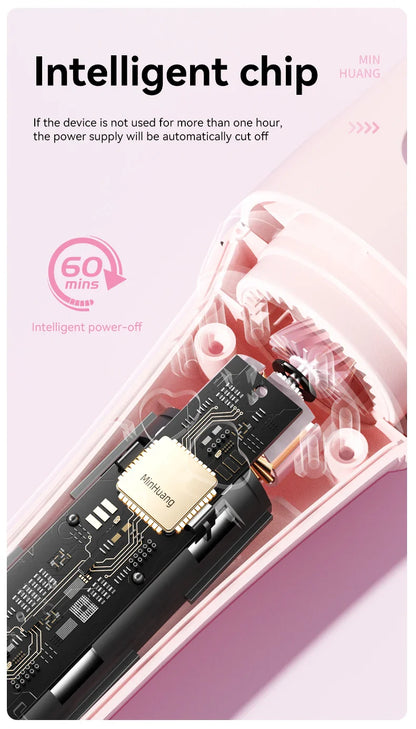 32mm Automatic Curling Iron with Negative Ion Ceramic Hair Care Buzzer Timer 4 Temperature Settings for Long Lasting Waves