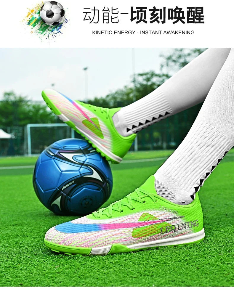 New Men Football Boots Outdoor Non Slip Match Boys Breathable Soccer Shoes Sport Adult Cleats Training Long Spikes Comfortable