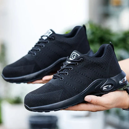 Hot Safety Work Shoes for Men & Women - Steel Toe Anti-Puncture Breathable Sneakers with Air Cushion Comfort Gift