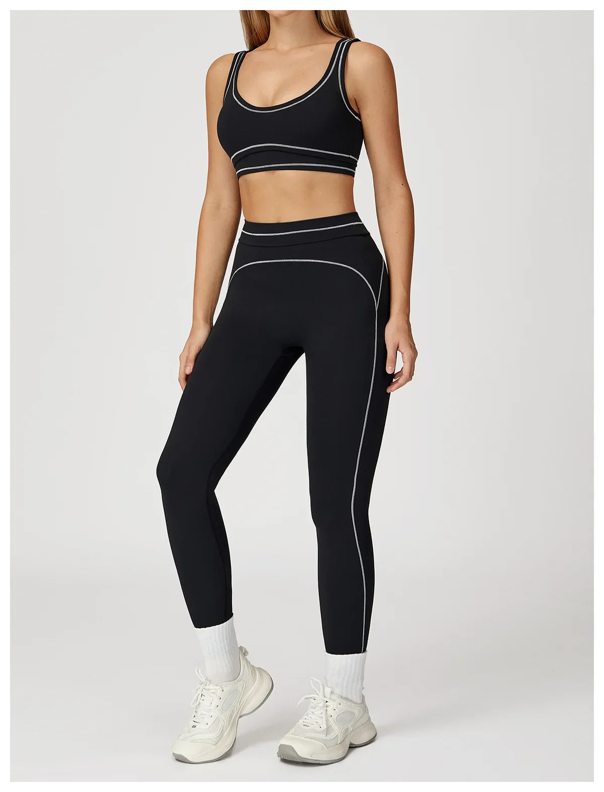 Nylon Yoga Set Women's Tracksuit Gym Push Up Set Woman 2 Pieces Leggings Sports Bra Breathable Sportwear Woman Clothes