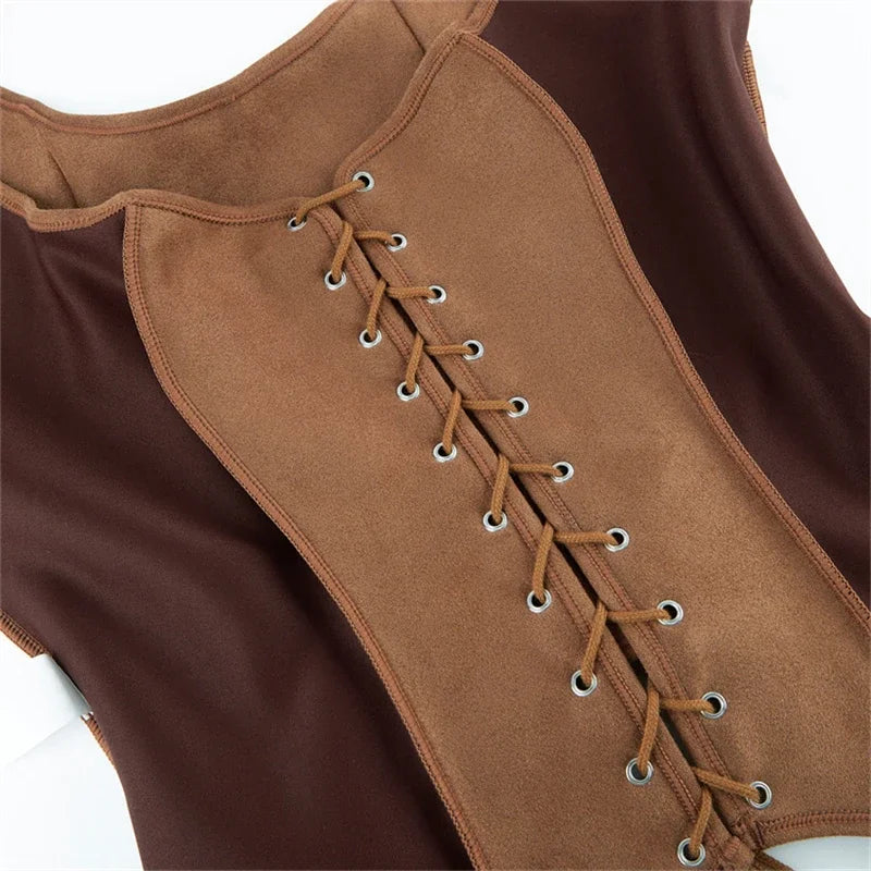 Steampunk Pirate Vest for Women Medieval Viking Bodice Corset Top Renaissance Halloween Cosplay Outfit