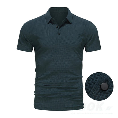Upto EUR Sizes Tall Man Brand Top-Quality Men's Golf Shirt Lop-up Hollow Short-sleeved Polo Shirt SummerIce Silk Breathable Tee