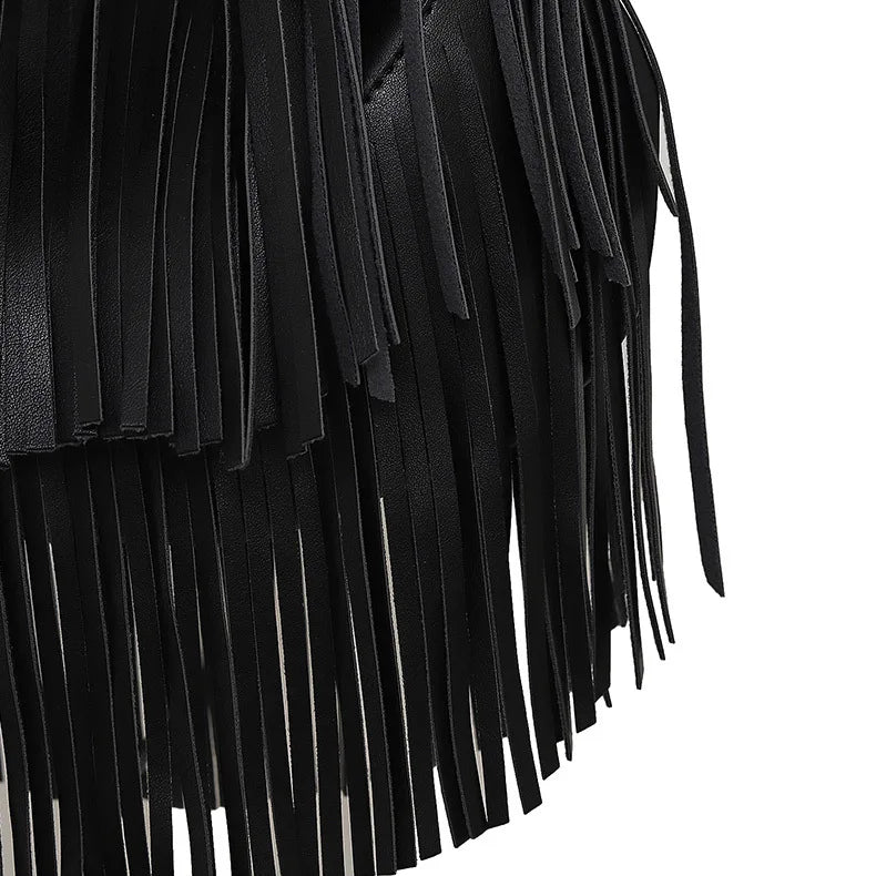 Long Tassels Women handbag Fashion Shoulder Bags for ladies hand bag Soft PU leather casual hobos armpit bag female Tote