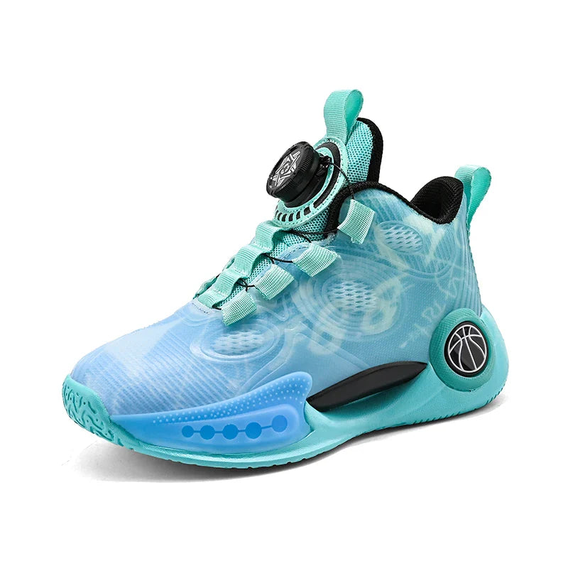 Kids Basketball Shoes Non-slip Breathable Basketball Training Sneakers Boys Girls Athletic Shoes Luminous Children Running Shoes