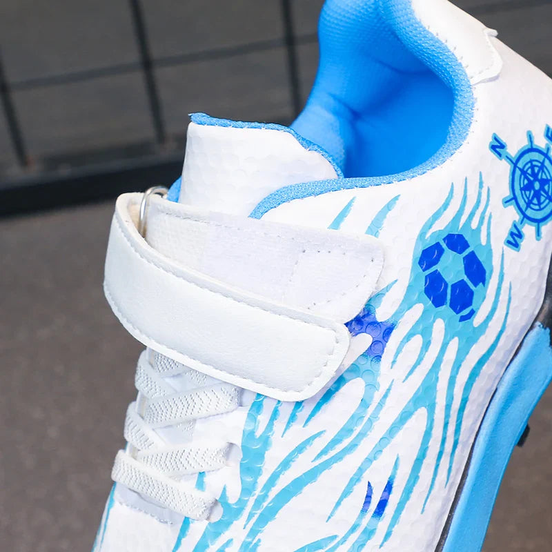 Children Soccer Cleats Fashion Design Breathable Non-slippery Soccer Shoes for Boys and Girls