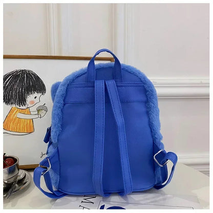 high-quality sewn plush backpack cartoon fashion 3D mini women's backpack large capacity cute children's school bag