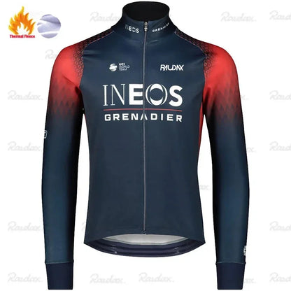 Grenadier Winter Cycling Jackets Long Sleeves Fleece Cycling Clothing MTB Cycling Bib Pants Set Warm Road Bike Sportswear
