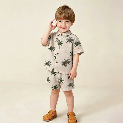 Fashion Kids Clothes Suit Summer Casual Organic Cotton Kids Tshirt + Shorts Toddler Baby Short Sleeve Outfits