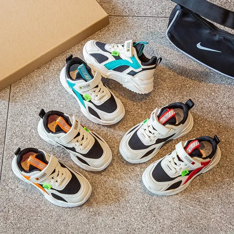 Kids Sneakers for Boys Girls 2025 Spring New Children's Walking Shoes Breathable Mesh Student School Basketball Kids Shoes