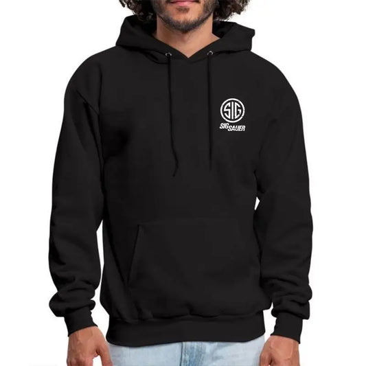 Suéter Masculino com Capuz de Algodão para Outono e Inverno com Estampa Tática Clássica SIG, Moletom Americano Moderno para Uso Casual