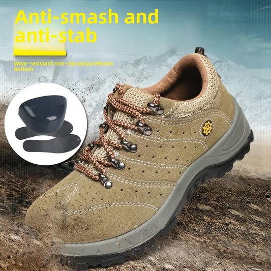 Summer Breathable Labor Protection Shoes Welding Work Shoes Anti Smashing Anti Piercing Lightweight Comfortable Footwear
