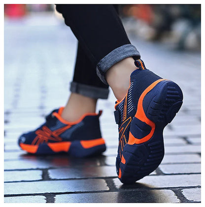 Children's Sneakers for Boy Lightweight Sport Tennis Shoes Fashion Breathable Mesh Kids School Running Basketball Shoes Non Slip