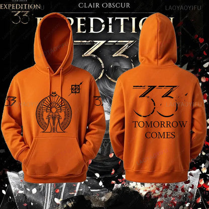 Expedition 33 Men Women Hoodies Dark Fantasy Pullovers Rpg Gamer Expedition 33 Hooded Lover Gift Video Game Graphic Sweatshirt