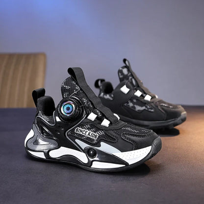 Children Fashion Sneaker Boys Casual Shoes Leather Flat Student Walking Shoes Outdoor Girl Basketball Sports Footwear