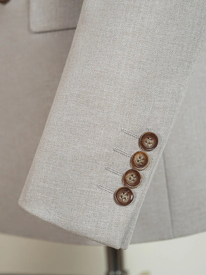 Turkish style Elegant Man Suit khaki 2 Pcs Set Modern Wedding Party Suits for Men Stylish Business office suit