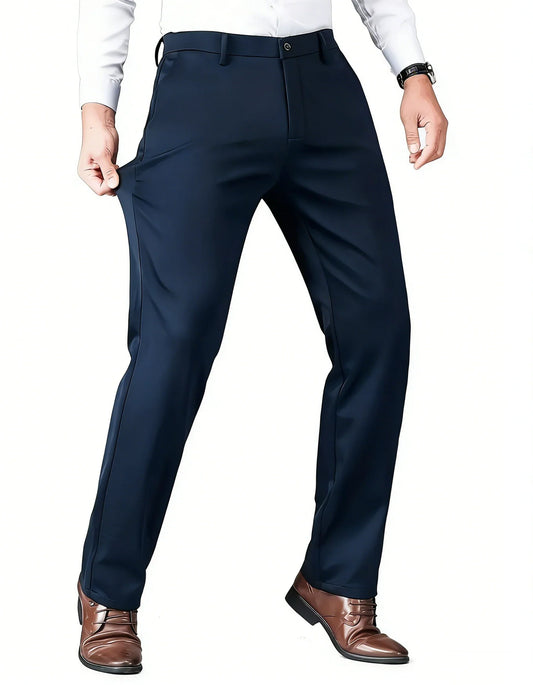 Men's High Stretch Slim Fit Dress Pants, Business Casual Straight Leg Formal Trousers, Non-Iron Wrinkle Resistant Work Pants for