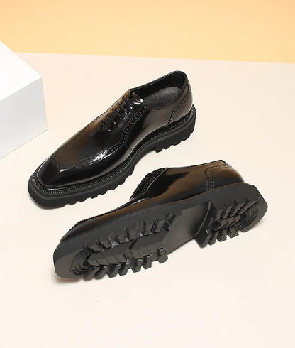 High Quality Height Increase Oxford Dress Shoes Men Genuine Cow Leather Suit Shoes Lift Brogues Wedding Formal Elevator Shoes