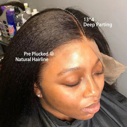13x4 Straight Lace Front Wigs Human Hair For Women Yaki Straight Lace Front Wig Remy Hair Brazilian Virgin Human Hair Wigs