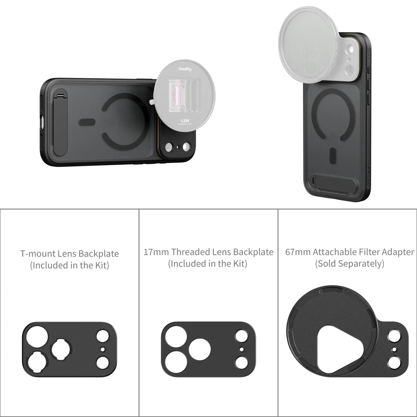 iPhone Case Lightweight Photography for iPhone 17 Pro/Pro Max with MagSafe Suit 67mm Magnetic Filter Slot Gift