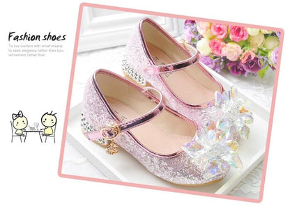 Flower Children's Shoes Beach Princess Girl Shoes For Kids Glitter Wedding Party Shoes Infantil Chaussure Enfant