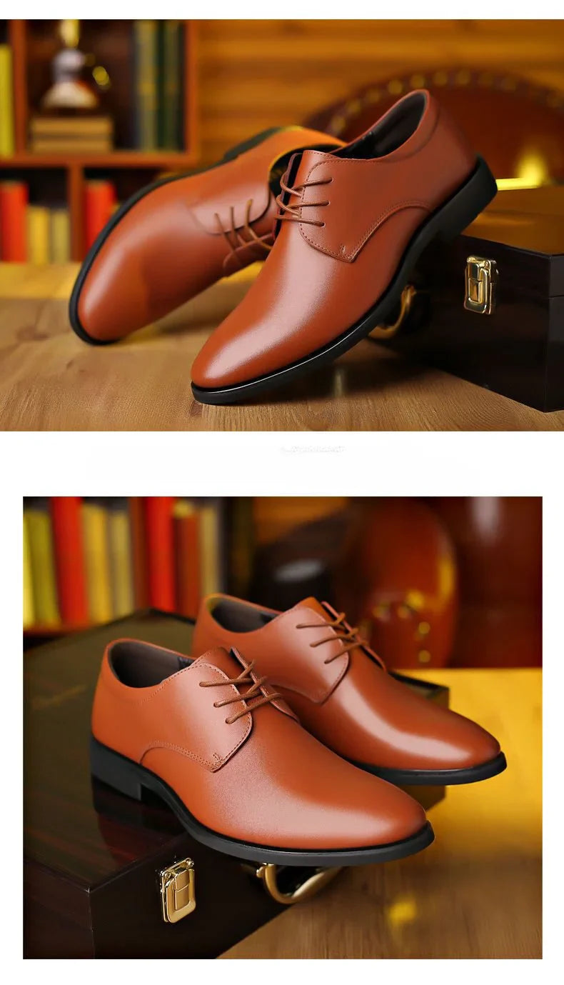 Lace Up Breathable In Summer Oxfords Shoes Social Shoe Male Pointed Toe Men's Formal Black 2025 Style Cheap Liquidation Official