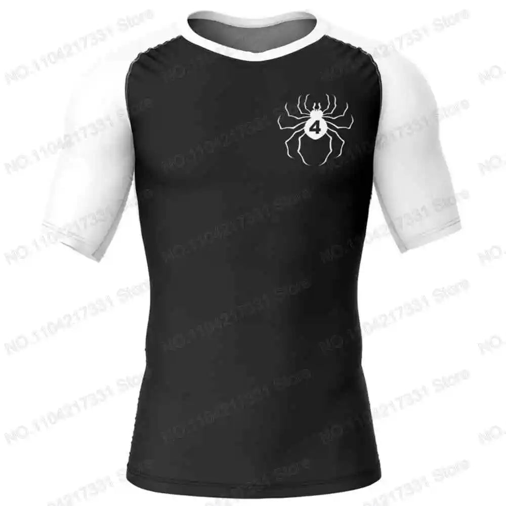 Hunter Cartoon Anime Rash Guards Surfing Jersey Beach Shirts Swimwear Diving Gym Shorts MMA BJJ Men Jiu Jitsu Fitness Sets