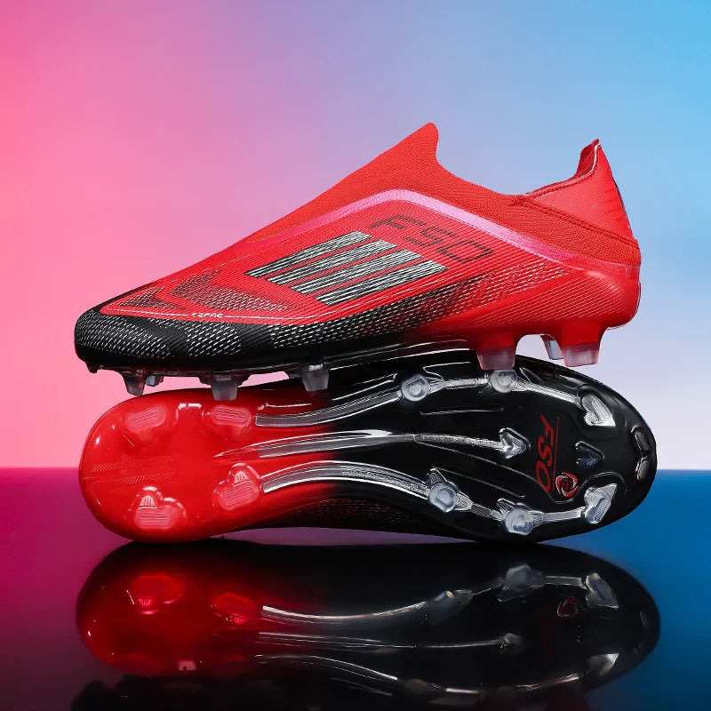 Men Football Boots Training Cleats Soccer Shoes FG Ultralight Breathable Drop Shipping Match Sport Long Spikes Indoor Sneakers