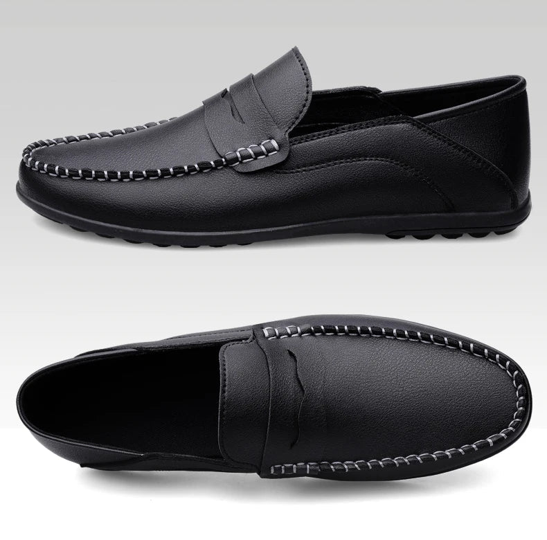 Men's plus size slip on casual shoes Four seasons new soft sole outdoor driving shoes white shoes youth Joker fashion tide shoes