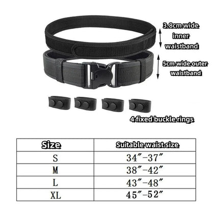 2 in 1 Tactical Belt Quick Release  Buckle MOLLE  Mens Belts width 5CM