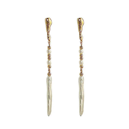 Natural Freshwater Pearl 14K Gold Filled Ladies Tassels Stud Earrings Jewelry For Women Anti Allergy