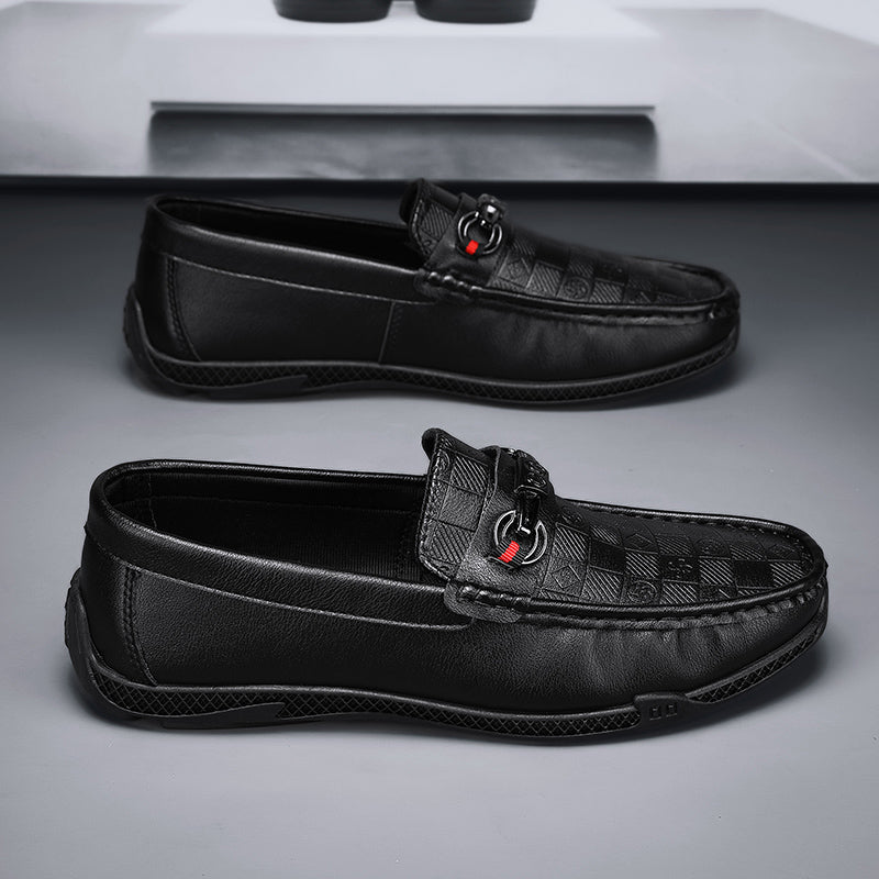 Fashion Leather Men Casual Shoes Slip on Formal Loafers Luxury Brand Comfortable Men Italian Soft Male Driving Shoes