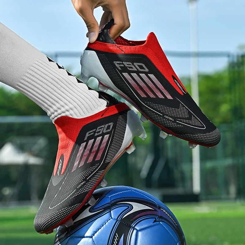 New Men Football Boots Outdoor Sport Training Soccer Shoes Match Boys Adult Cleats Breathable Non Slip Long Spikes Comfortable