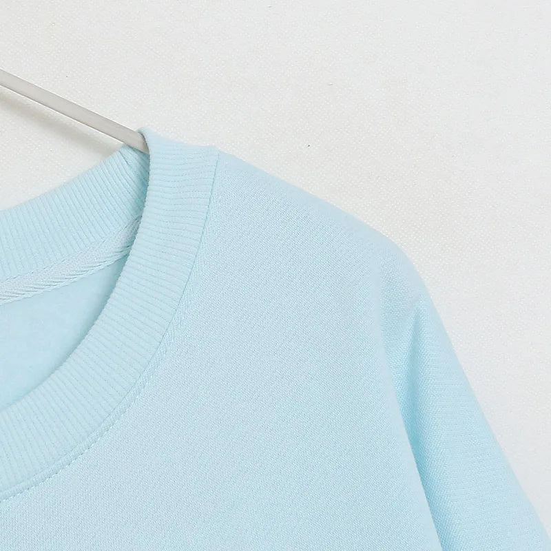 Embroidery Sweatshirt Women Casual Fleece Jumper Tigger Cheshire Cat Cartoon Loose Pullover Top O Neck