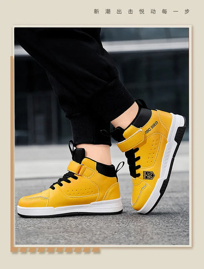 Children‘s High-top Basketball Boots Boys Girls Non-slip Basketball Trainers Outdoor Jogging Sneakers Breathable Athletic Shoes