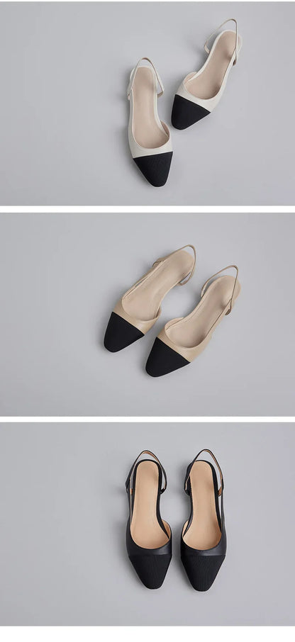 Plus Size New Summer Party Thick Heel Genuine Leather Sandals 6.5 cm High Heel Women Shoes