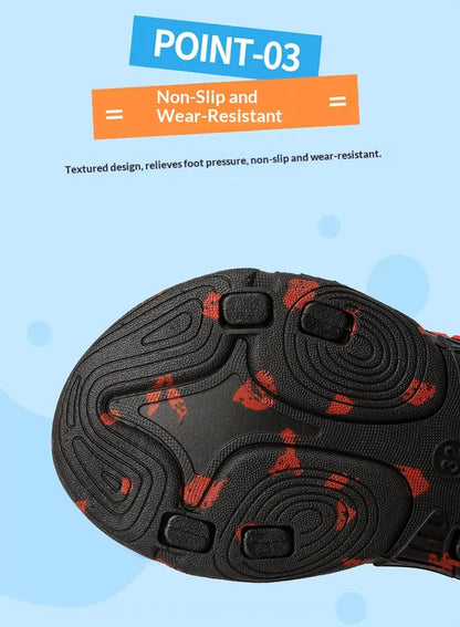 A pair of children's summer open-toe sports sandals, soft and comfortable mech-style flat shoes, sizes 28-40，WK-TX188