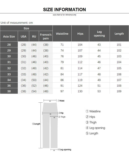 Autumn Jeans Men Black Casual Baggy Trousers Classic Straight Comfortable Wide Denim Trousers  Men Clothing
