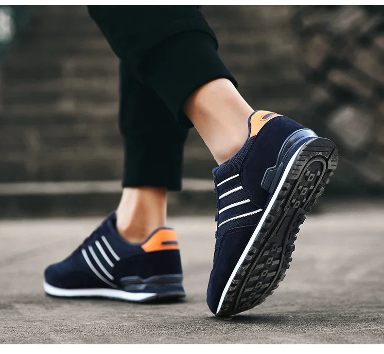 Tênis Masculino de Couro de Alta Qualidade Calçados Casuais Outono 2024 Novo Tênis Masculino Respirável Calçados Masculinos Tênis Masculino Plano Zapatillas Hombre