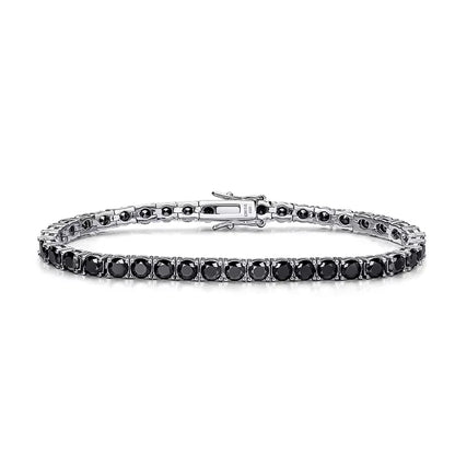 3/4/5MM Black Moissanite Tennis Bracelet for Women Hip Hop Full Diamond Men's Bracelet 100% 925 Sterling Silver Wholesale
