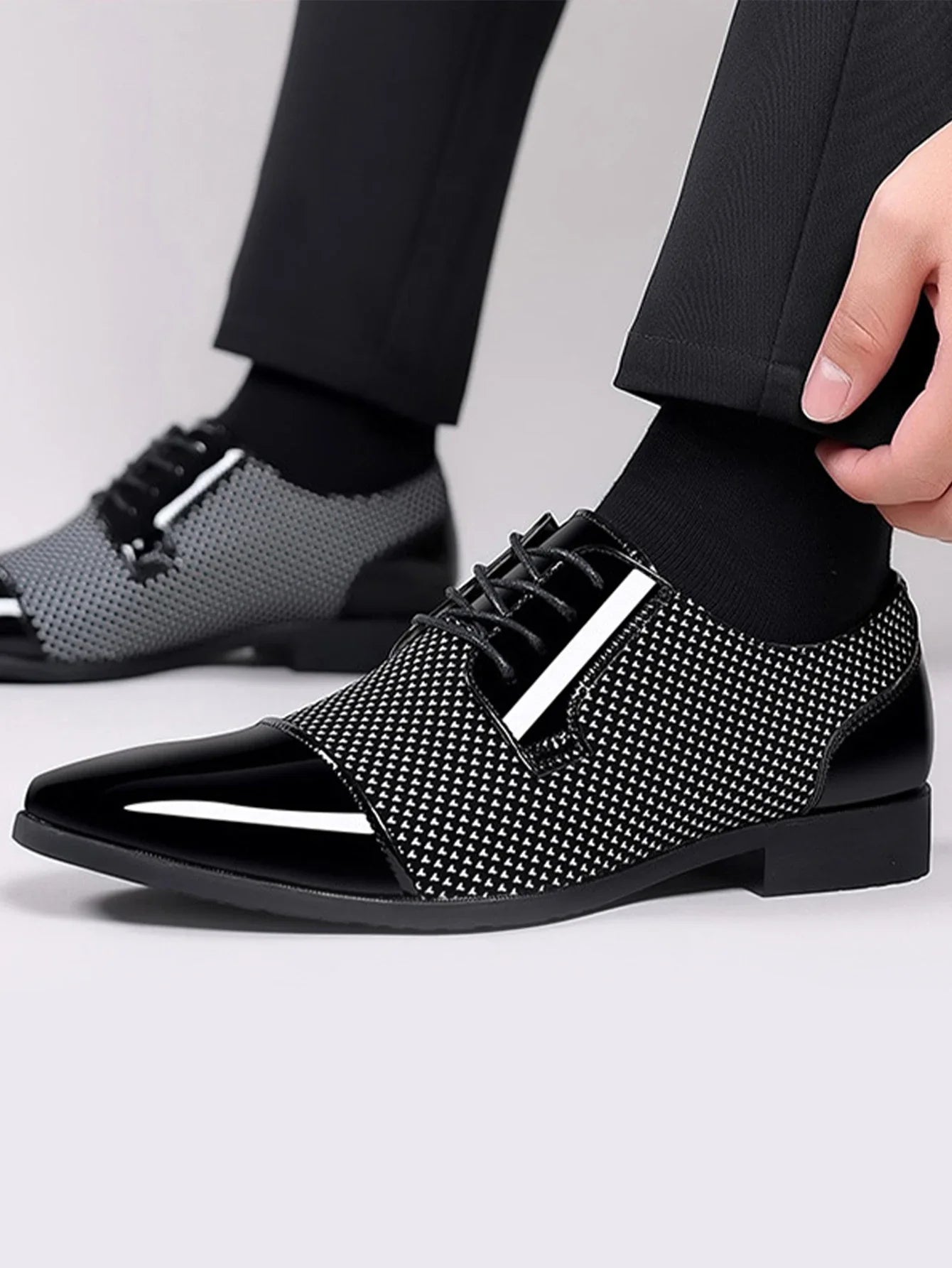 Men's Dress Shoes Modern Casual Shoes Business Formal low top lace up shoes