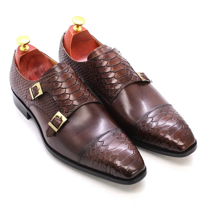 Sapatos Sociais Masculinos de Couro – Estilo Oxford Formal, Tamanhos 40–47, Preto e Marrom
