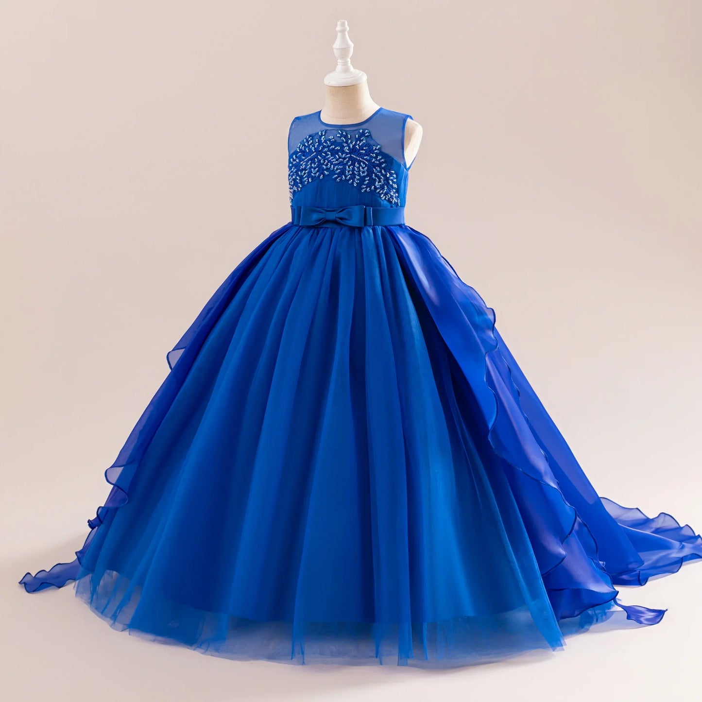Summer Baptism Bridesmaids Girls Party Dress Elegant Tulle Wedding Princess Prom Dress For Girl Gala Birthday Christmas Vestidos
