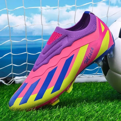 New Men Soccer Shoes Cleats Outdoor Sport Training Breathable Football Boots Long Spikes FG Boys Non Slip Match Comfortable